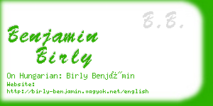 benjamin birly business card